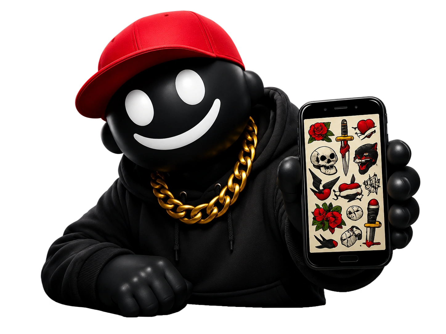 Маскот INK SMILES рядом с формой записи